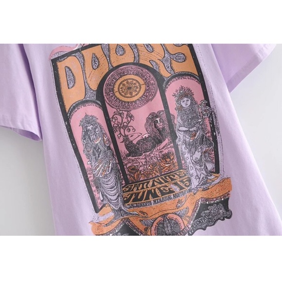 Lilac Purple the doors band concert graphic tee - Picture 4 of 11